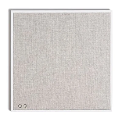 Afbeelding van U Brands Linnen prikbord met wit metalen frame, 14 &quot;x 14&quot;