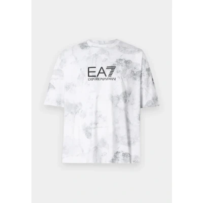 Afbeelding van EA7 Emporio Armani Tshirt print, Heren, Maat: Small, Fancy star white