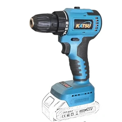 Afbeelding van KATSU FIT BAT 21V borstelloze accuboormachine, 10 mm sleutelloze boorkop, 2 versnellingssnelheden en LED licht, ideaal voor doe het zelf thuistaken, geen batterij oplader 102363