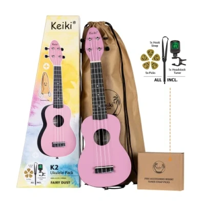 Afbeelding van Ortega Keiki K2 FYD Soprano Size Ukulele Fairy Dust sopraan ukelele set