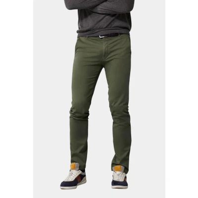 Afbeelding van Meyer Chino Bonn Donkergroen maat 56 Heren met Modern fit Pasvorm Stretch Suitable Herenkleding