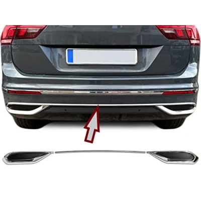 Afbeelding van Recambo Uitlaat van roestvrij staal V2A, compatibel met VW Tiguan II + Allspace Facelift, bouwjaar vanaf 2020