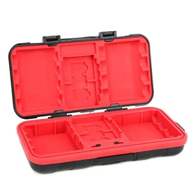 Afbeelding van EBTOOLS Camera Accubak, Valbestendig Waterdicht Camerabatterij Geheugenkaart Opbergdoos voor NP FW50 FZ100 LP E6 E8 EN EL15