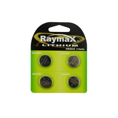 Afbeelding van Raymax Lithium 3V Knoopcel CR2032 4 stuks