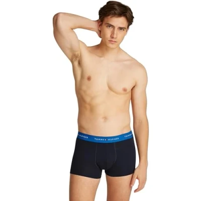 Afbeelding van Tommy Hilfiger Heren 7P Trunk Wb UM0UM03385, Trunk, Wit, M, Wit (Wit/Vib Indigo/Donker Mag/Des Sky), M
