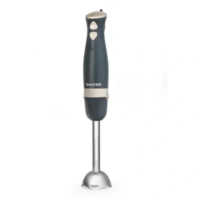 Afbeelding van Petra PT5612BGRYVDE staafmixer roestvrijstalen en bladvormige elektrische staafmixer, 2 snelheden, afneembaar, compact, Immersion Blender voor soepen, smoothies, Sauzen, babyvoeding, 600 W, grijs goud