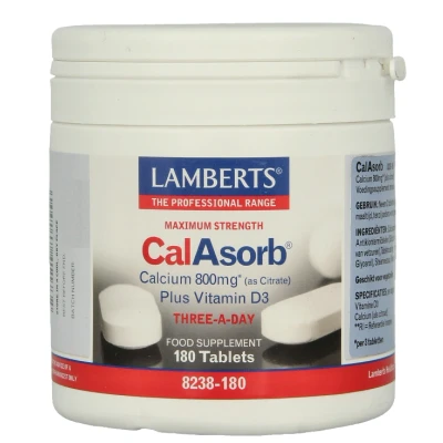 Afbeelding van Lamberts Calasorb (calcium Citraat) &amp; Vitamine D3 180tb