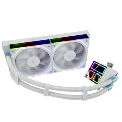 Afbeelding van Thermalright Frozen Infinity 240 White CPU vloeistofkoeler, dubbele PWM ventilator met 2000 omw/min, desktop Aio koeler, voor AM4/AM5 en Intel LGA115X/2011/1700/1851, Mirror