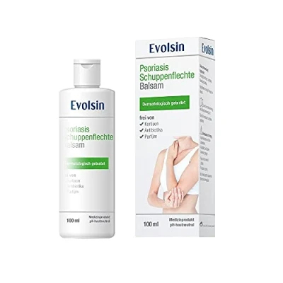 Afbeelding van VERGELIJKING: Evolsin® Psoriasis Crème I zonder cortison Psoriasiszalf met gepatenteerd werkingsmechanisme De balsem kalmeert geïrriteerde, jeukende, geïrriteerde en droge huid