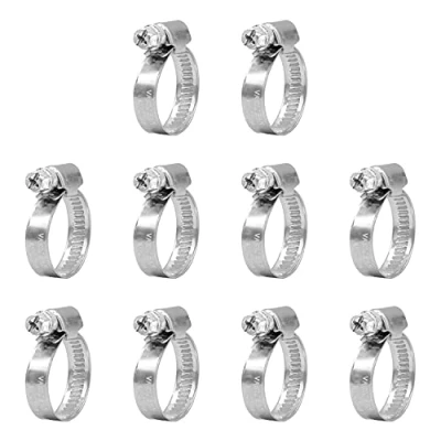 Afbeelding van VARIOSAN Slangklemmen set 13620, 10 stuks, spanbereik 16 27 mm, bandbreedte 9 W4 (roestvrij staal/V2A)