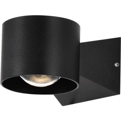 Afbeelding van V TAC VT 1179 B LED wandlamp Rond IP65 Zwarte behuizing 5 Watt 465 Lumen 3000K