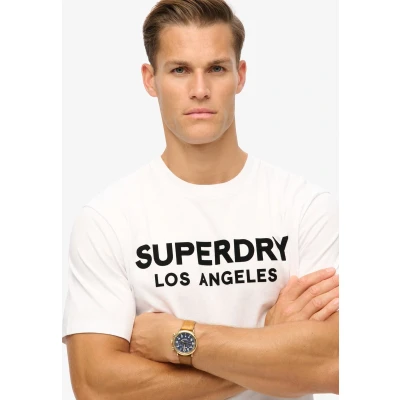 Afbeelding van Superdry Luxury Tshirt print, Heren, Maat: Large, Brilliant white