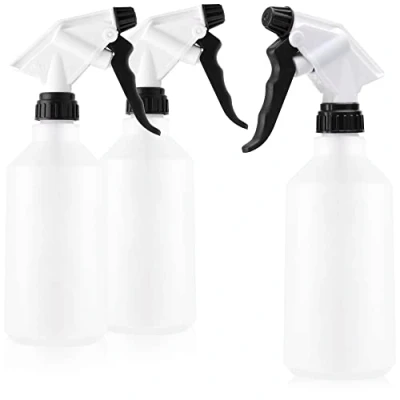 Afbeelding van COM FOUR® 3x spuitfles chemicaliënbestendige pompspuit met 28/400 schroefdraad voor huishouden, tuin, werkplaats verstuiverfles verstelbare sproeikop 500 ml (EPDM)