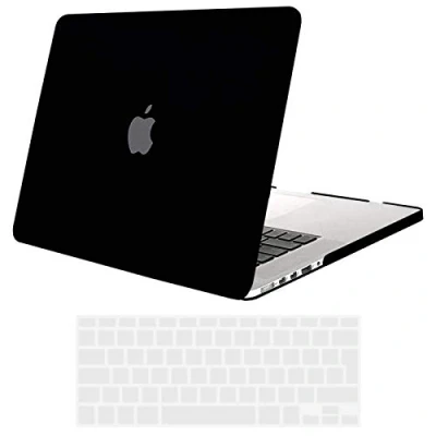 Afbeelding van TECOOL Case Hoes Compatibel met MacBook PRO 13 inch Retina 2015 2014 2013 2012 A1502 A1425, Slim Plastic Harde Koffer Bescherming Mat Hardcase en EU Toetsenbord Cover, zwart