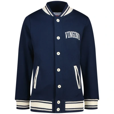 Afbeelding van Vingino vest Osana met backprint donkerblauw