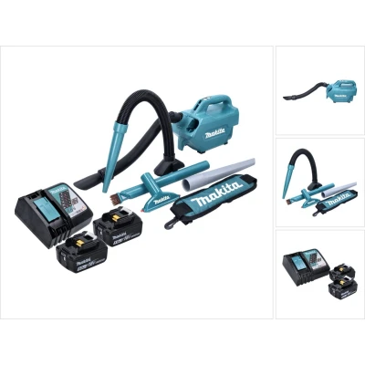 Afbeelding van Makita DCL 184 RT snoerloze stofzuiger 18 V 54 mbar 0,5 l + 2x oplaadbare accu 5,0 Ah lader
