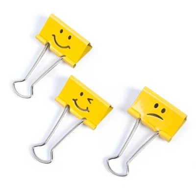 Afbeelding van Rapesco 1354 32 mm Fun Foldback Clips, helder geel, 20 stuks