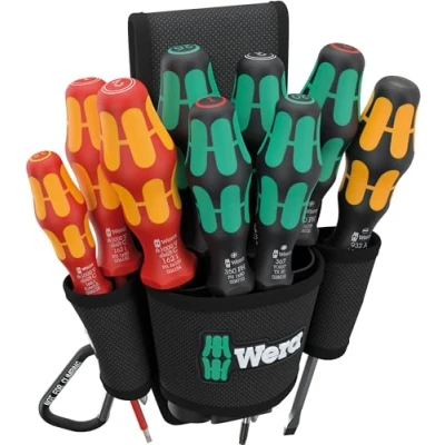 Afbeelding van Wera 05136032001 Schroevendraaierset VDE, Werkplaats 10 delig Kruiskop Phillips, Pozidriv, Torx, Plat