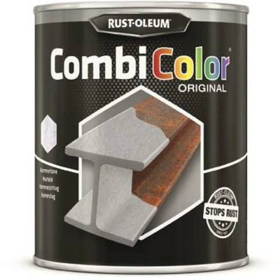 Afbeelding van rust oleum combicolor original hamerslag lichtgrijs 750 ml