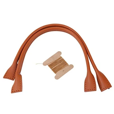 Afbeelding van 2 Stks Lederen Tas Handgrepen, Echt Bandjes Handvat met Gaten voor DIY Hand Accessoires Schroefdraad Zwart Bruin
