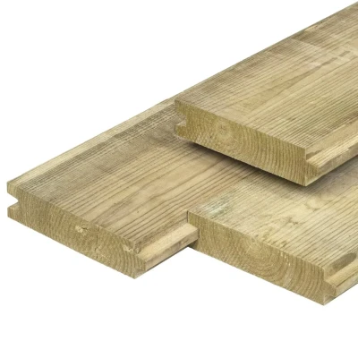 Afbeelding van Damwand Geïmpregneerd hout Gadero 4x17x300cm