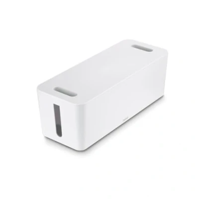 Afbeelding van Hama Kabelbox, maxi, geïntegreerde kabelgeleiding (kabelbox voor stekkerdoos, eenvoudig kabelmanagement kantoor en thuis, opslag van opladers, harde schijven etc., met rubberen voetjes), wit