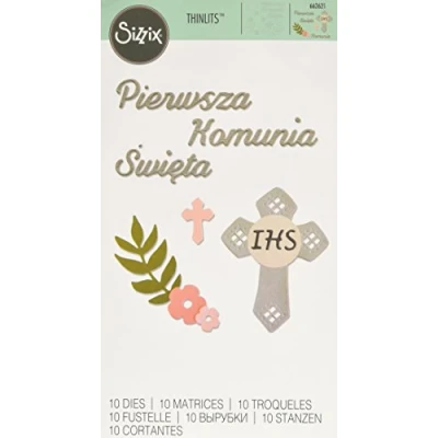 Afbeelding van Sizzix Thinlits Die Pierwsza Komunia Swieta (10pcs) (662621) (DISCONTINUED)