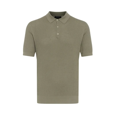Afbeelding van Matinique regular polo met ingebreid patroon kaki