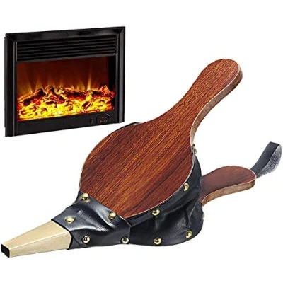 Afbeelding van VICMAT Houten blaasbalg voor open haard en barbecue, blaasbalg, 30,5 x 12,5 cm, vuur, outdoor, koken, picknick