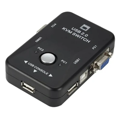 Afbeelding van VGA KVM Switch Schakelaar Box 2 Poorten USB Splitter voor Muis, Toetsenbord, Monitor Computer Nieuw