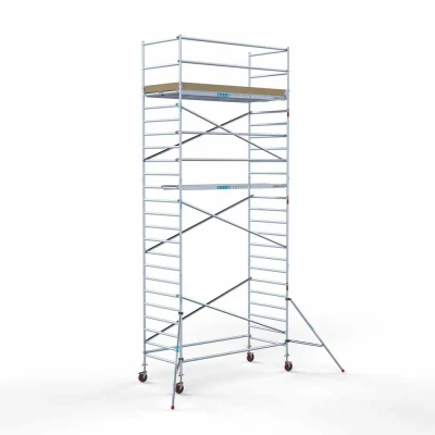 Afbeelding van Euroscaffold Rolsteiger Budget Schoren L305xB135 8.20m werkhoogte Houten platformen