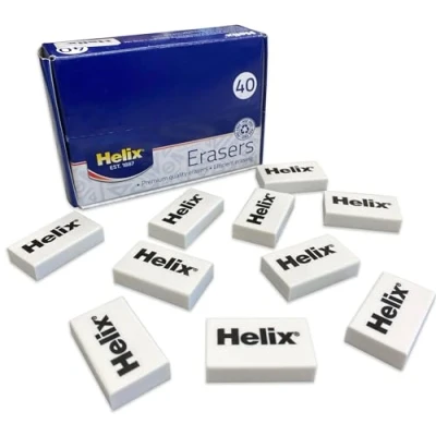 Afbeelding van Helix 34 x 20 8 mm gedrukte gum, wit (Box of 40) y94040