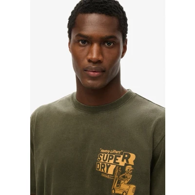 Afbeelding van Superdry Trade Tools Tshirt print, Heren, Maat: Large, Surplus goods olive green