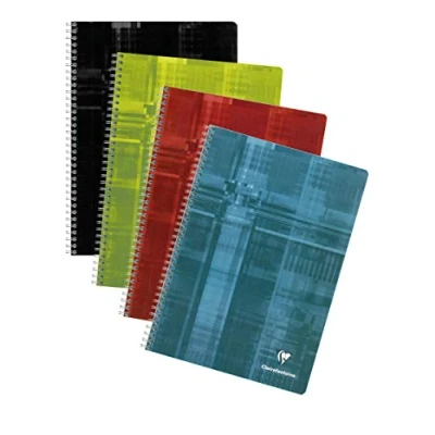 Afbeelding van Clairefontaine, Notitieboekje + schrijfblok, Matris notitieboek, 90 vellen, A4, 5 mm vierkant, assorti (A4, Gecontroleerd)
