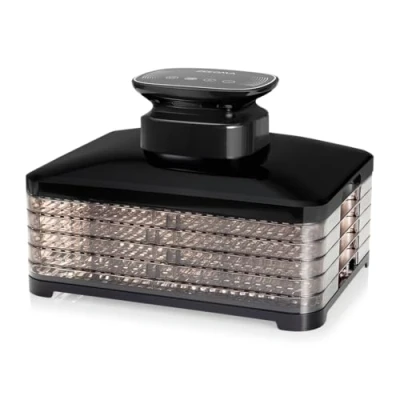 Afbeelding van ZEEGMA Dry Chef Pro Voedseldroger 400W, 5 Lagen Droogoven voor Fruit, Groenten, Kruiden &amp; Vlees, BPA vrij, Temperatuurregelaar 35‑70C, Timer 72u, Thermo‑circulatie, LED Display, Zwart