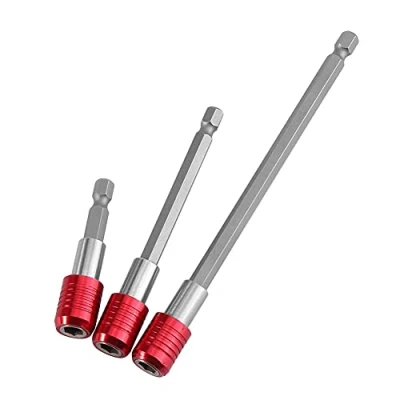 Afbeelding van Boorverlenging 3 Stks 1/4 Inch Hex Shank Quick Release Bar Socket Schroevendraaier Bithouder Magnetische Extension Chuck Adapter Set voor Schroeven Moeren Boor(Rode drietaktgroep)