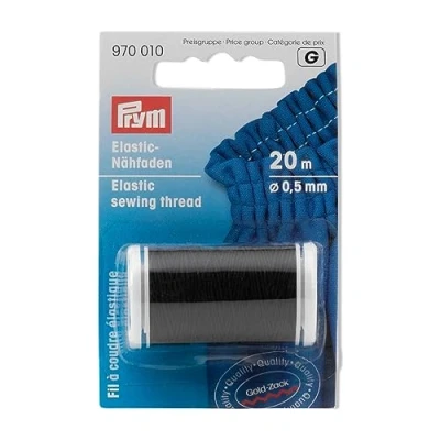 Afbeelding van Prym Elastisch Naaigaren 0,5 mm Zwart 20 meter
