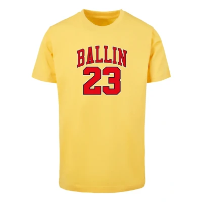Afbeelding van Mister Tee Ballin 23 Tshirt print, Heren, Maat: Large, Taxi yellow