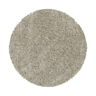 Afbeelding van Rond hoogpolig vloerkleed Softy Beige Ø 120cm Adana Carpets