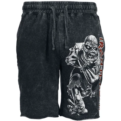 Afbeelding van Iron Maiden Eddie Korte broek grijs S Katoen Band merch, Bands
