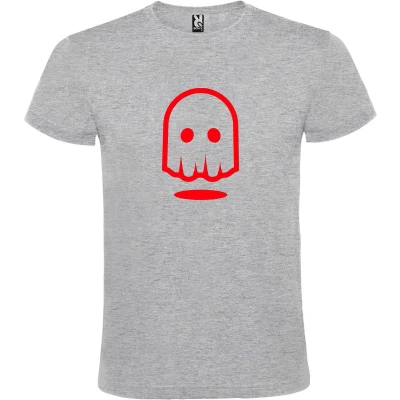 Afbeelding van Grijs T shirt ‘Spookje’ Rood maat 4XL