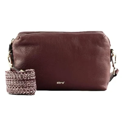 Afbeelding van abro Leren Schoudertas Leather Dalia Crossbody Bag Kaia Bordeaux Wijnrood