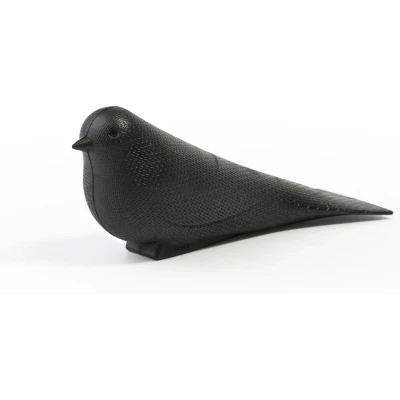Afbeelding van Qualy Deurstop Dove Duif Zwart 4,3x17x7cm Nice thingZ