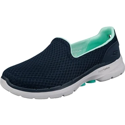 Afbeelding van Skechers Go Walk 6 Big Splash Sneaker voor dames, medium, marineblauw textiel, 35 EU