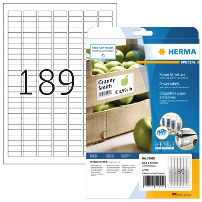 Afbeelding van HERMA 10900 A4 25,4x10 mm. Powerhechting