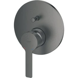 Afbeelding van Grohe lineare inbouwmengkraan opbouwdeel bad eengreeps 2 weg omstelinrichting keramische schijven hard graphite geborsteld 24064al1