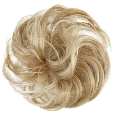 Afbeelding van CAISHA Haarstukje Haarwokkel Bruids Kapsel Opgestoken Volumineus Licht Golvend Knoet Blond Mix G30B