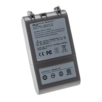 Afbeelding van vhbw Accu compatibel met Dyson V8 Absolute, Animal, SV10, V8, Absolute Cord Free stofzuiger, grijs (2000 mAh, 21,6 V, Li Ion)