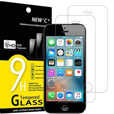 Afbeelding van NEW&#039;C 2 Stuks, Screen Protector voor iPhone 5, 5S, 5C, Gehard Glass Schermbeschermer Film 0.33 mm ultra transparant, resistent