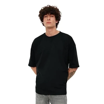 Afbeelding van Trendyol Bruin Oversized/Wijd Gesneden 100% Katoenen Basic T Shirt Met Korte Mouwen Tmnss22Ts0318
